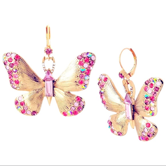 Betsey Johnson Jewelry New Betsey Johnson Butterfly Drop Earrings